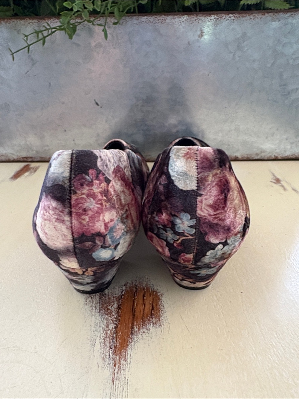 Soft Style by Hush Puppies "Angel II" pumps floral brocade pattern Women’s 9.5 - Picture 6 of 8